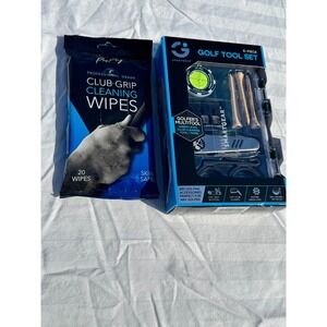 SmartGear 8-Piece Golf Tool Set &‎ ProPlay Club-Grip Cleaning Wipes Bundle